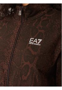 EA7 Emporio Armani Bluza 7W001415 AF26043 F6007 Brązowy ciemny Regular Fit. Kolor: brązowy. Materiał: bawełna #5