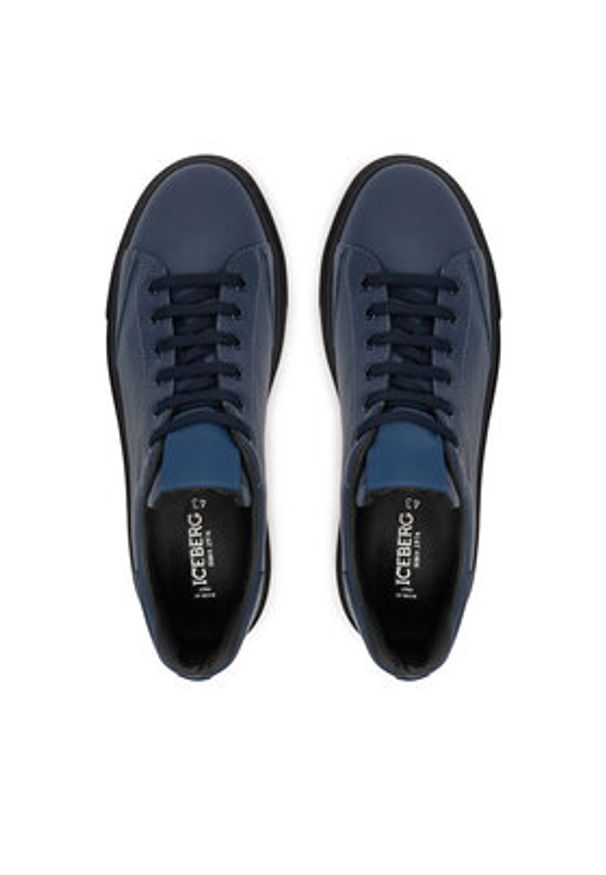 Iceberg Sneakersy IU163409 Granatowy. Kolor: niebieski. Materiał: skóra
