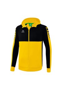 ERIMA - Kurtka z kapturem dla dzieci do treningu Erima Six Wings. Typ kołnierza: kaptur. Kolor: wielokolorowy, żółty, czarny. Sport: fitness #1