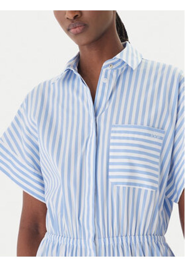 JOOP! Sukienka koszulowa Donika 30101379 Błękitny Regular Fit. Kolor: niebieski. Materiał: bawełna. Typ sukienki: koszulowe