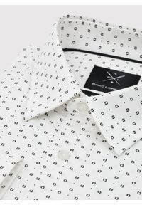 Pako Lorente - PAKO LORENTE – Biała koszula męska w drobny wzór o fasonie Slim Fit. Typ kołnierza: kołnierzyk klasyczny. Kolor: biały. Materiał: bawełna, elastan. Długość rękawa: długi rękaw. Długość: długie. Styl: klasyczny #4