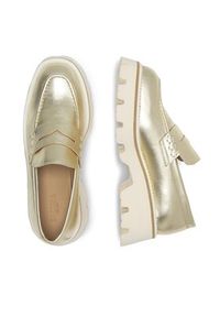 Badura Loafersy GISELLE-24SS202 Złoty. Kolor: złoty. Materiał: skóra