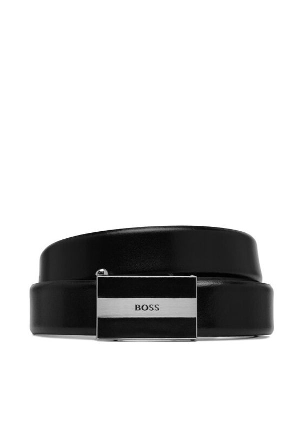 BOSS Pasek Boss_Icon_Leat_Os35 50546937 Czarny. Kolor: czarny. Materiał: skóra