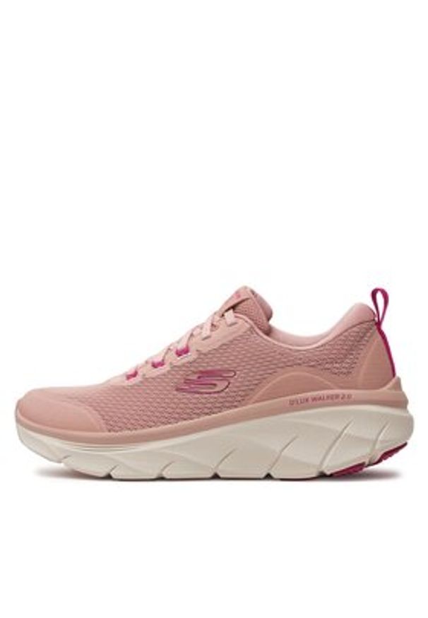 skechers - Skechers Sneakersy D'Lux Walker 2.0-Radiant Rose 150095/ROS Różowy. Kolor: różowy. Materiał: mesh, materiał
