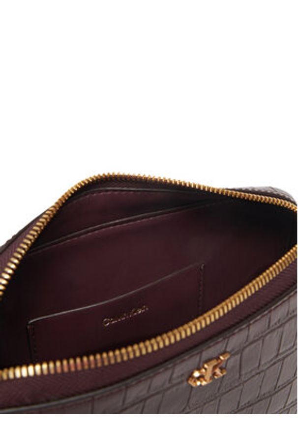 Calvin Klein Torebka LV04F3285G Bordowy. Kolor: czerwony. Materiał: skórzane