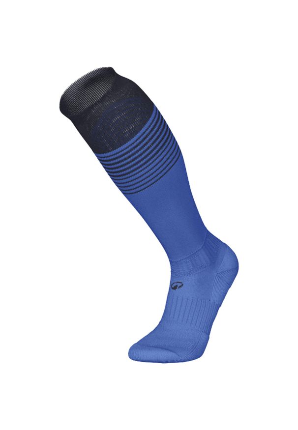 KIPSTA - Skarpety piłkarskie Kipsta Viralto wysokie. Kolor: niebieski. Materiał: elastan, poliamid. Sport: piłka nożna