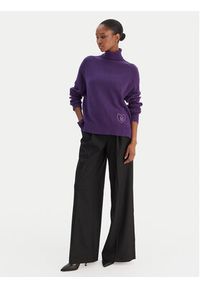 Liu Jo Golf MF5445 MS76L Fioletowy Regular Fit. Typ kołnierza: golf. Kolor: fioletowy. Materiał: syntetyk, wiskoza #5