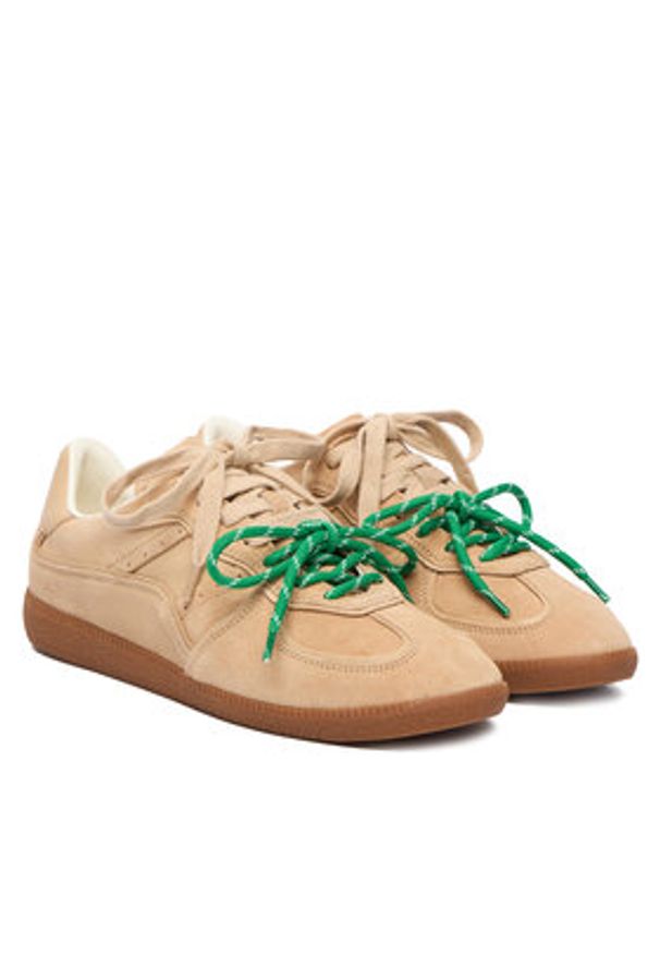 Nokwol Sneakersy August Beżowy. Kolor: beżowy. Materiał: zamsz, skóra