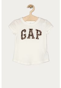 GAP - T-shirt dziecięcy 104-176 cm. Okazja: na co dzień. Kolor: biały. Materiał: bawełna, dzianina. Wzór: aplikacja. Styl: casual #1