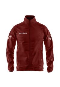 Kurtka do piłki nożnej męska Givova Basico przeciwdeszczowa. Kolor: czerwony, wielokolorowy, brązowy. Materiał: nylon. Sport: piłka nożna #1