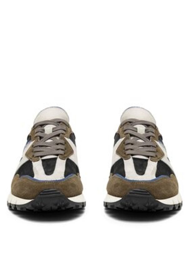 Badura Sneakersy JEFFREY-04 MI08 Khaki. Kolor: brązowy. Materiał: zamsz, skóra