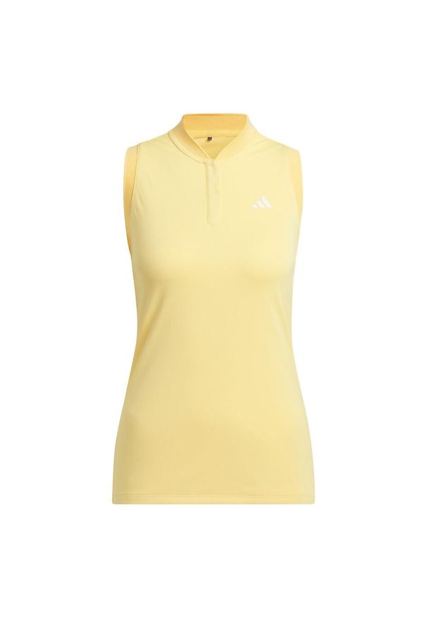 Adidas - Koszulka Ultimate365 Tour HEAT.RDY Sleeveless Polo. Typ kołnierza: polo. Kolor: żółty. Materiał: materiał. Długość rękawa: bez rękawów. Styl: sportowy