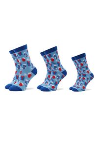 Zestaw 3 par wysokich skarpet unisex Rainbow Socks. Kolor: niebieski