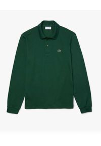 Lacoste - LACOSTE - Zielona koszulka polo z długim rękawem Regular Fit. Typ kołnierza: polo. Kolor: zielony. Materiał: bawełna. Długość rękawa: długi rękaw. Długość: długie. Styl: klasyczny #4