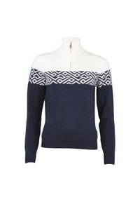 PEAK MOUNTAIN - Bardzowy golf 1/2 zamek damski Peak Mountain Akar. Typ kołnierza: golf. Kolor: niebieski. Sport: golf #1