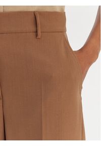 Weekend Max Mara Spodnie palazzo Visivo 2615131041 Brązowy Relaxed Fit. Kolor: brązowy. Materiał: wełna #5