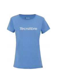 TECNIFIBRE - Koszulka tenisowa T-shirt dziecięca Tecnifibre Club Cotton Tee. Kolor: niebieski. Sport: tenis