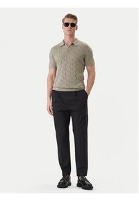 Karl Lagerfeld - KARL LAGERFELD Polo 655005 562301 Khaki Slim Fit. Typ kołnierza: polo. Kolor: brązowy. Materiał: bawełna #3