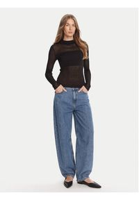 Hugo - HUGO Sweter Slumy_B 50543045 Czarny Regular Fit. Kolor: czarny. Materiał: wiskoza