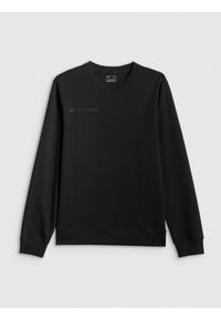 4f - 4F Longsleeve regular z nadrukiem męski - czarny XL. Okazja: na co dzień. Kolor: czarny. Materiał: materiał. Długość rękawa: długi rękaw. Wzór: nadruk. Styl: casual #1