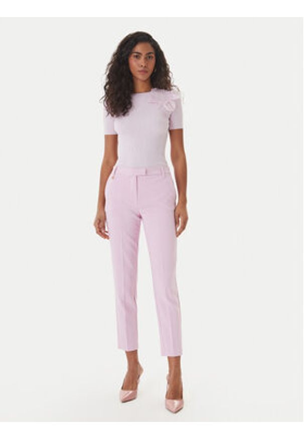 Fracomina Spodnie materiałowe FR26SV4002W42901 Różowy Slim Fit. Kolor: różowy. Materiał: syntetyk