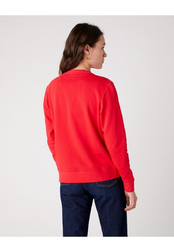 Wrangler - DAMSKA BLUZA WRANGLER HIGH RIB REGULAR LOLLIPOP RED W6P7HAXSK 112130831
