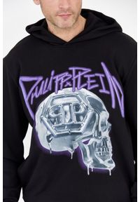 Philipp Plein - PHILIPP PLEIN Czarna bluza męska z kapturem skull, Rozmiar L. Typ kołnierza: kaptur. Kolor: czarny #5