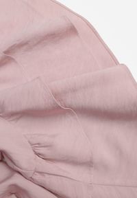 Born2be - Różowa Wiskozowa Sukienka Koszulowa z Falbanami przy Rękawach i Paskiem Dinirae. Okazja: na co dzień. Kolor: różowy. Materiał: wiskoza. Typ sukienki: koszulowe. Styl: casual, klasyczny #3