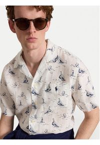 Polo Ralph Lauren Koszula 710B18630001 Biały Regular Fit. Typ kołnierza: polo. Kolor: biały. Materiał: len #6