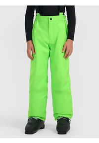 4f - 4F Spodnie narciarskie membrana 5000 chłopięce - zielone 164 (13-14 lat). Kolor: zielony. Materiał: poliester, materiał. Wzór: gładki. Sezon: lato. Sport: narciarstwo #2