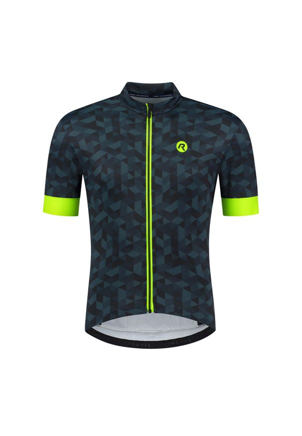 ROGELLI - Koszulka rowerowa męska Rogelli Rubik. Kolor: niebieski, wielokolorowy, żółty. Sport: kolarstwo