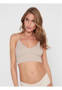 only - ONLY Biustonosz top 15201539 Beżowy. Kolor: beżowy. Materiał: syntetyk