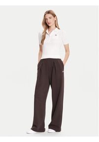 Lacoste Spodnie palazzo XF5248 Brązowy Wide Leg. Kolor: brązowy. Materiał: bawełna #4