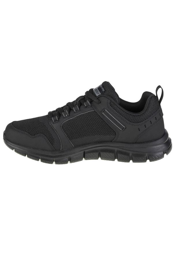 skechers - Buty sportowe Sneakersy męskie, Skechers Track-Knockhill. Zapięcie: sznurówki. Kolor: czarny, żółty, szary, wielokolorowy. Materiał: syntetyk, tkanina, materiał. Szerokość cholewki: normalna. Sport: turystyka piesza