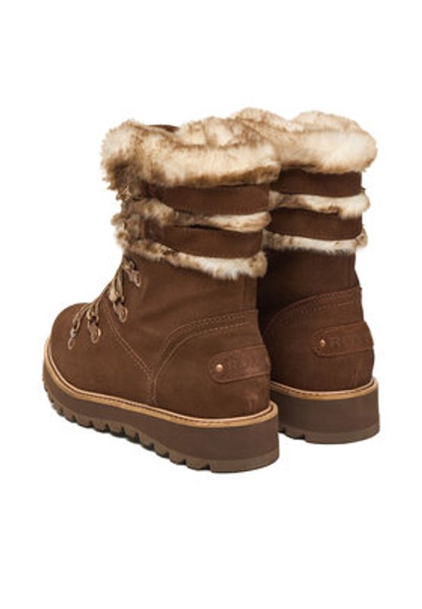 Roxy Śniegowce ARJB700752 Brązowy. Kolor: brązowy. Materiał: zamsz, skóra