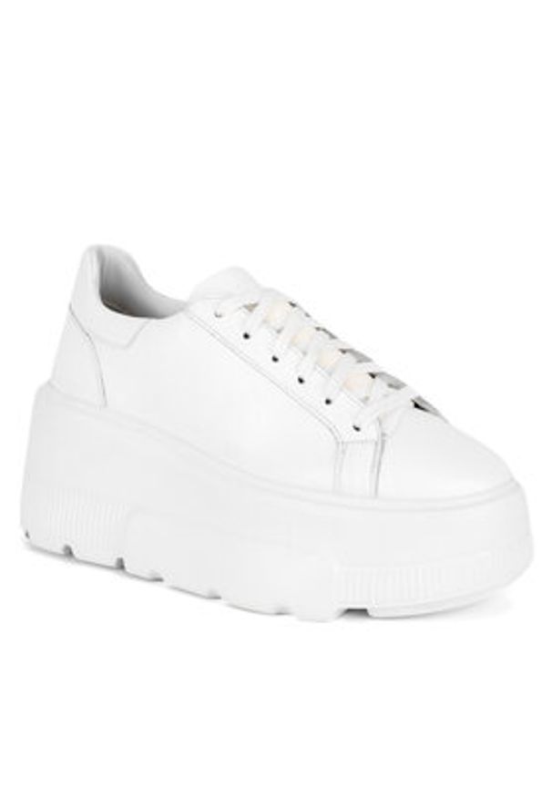 Badura Sneakersy CASI-01W1 Biały. Kolor: biały. Materiał: skóra