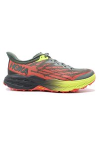 HOKA - Buty do biegania męski SPEEDGOAT 5 - żółty. Kolor: wielokolorowy, czarny, żółty. Wzór: geometria