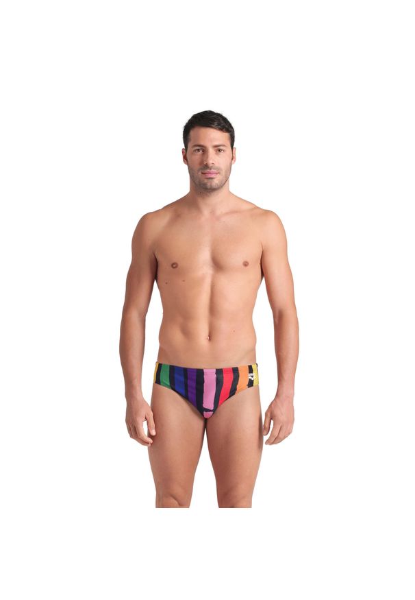 Kąpielówki Arena Painters Stripe Swim Briefs. Kolor: czarny
