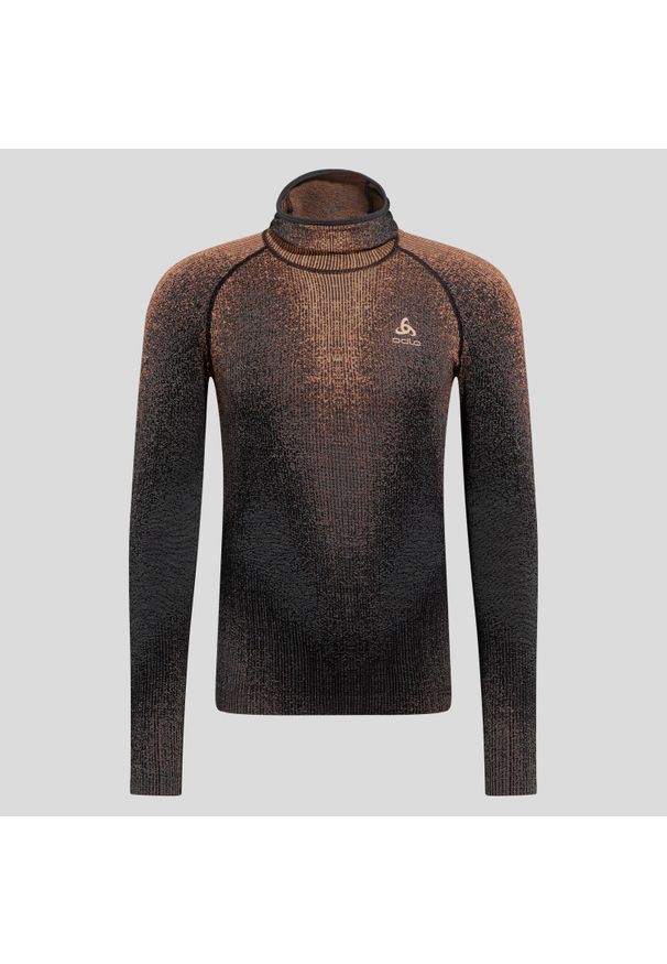 Bluza termoaktywna męska Odlo Blackcomb Eco BL Top Facemask LS. Kolor: brązowy. Sport: bieganie