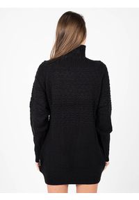 Silvian Heach Sukienka | PGA22113VE | Kobieta | Czarny. Okazja: na co dzień. Typ kołnierza: golf. Kolor: czarny. Materiał: nylon, akryl. Wzór: aplikacja. Typ sukienki: proste. Styl: casual. Długość: mini #3