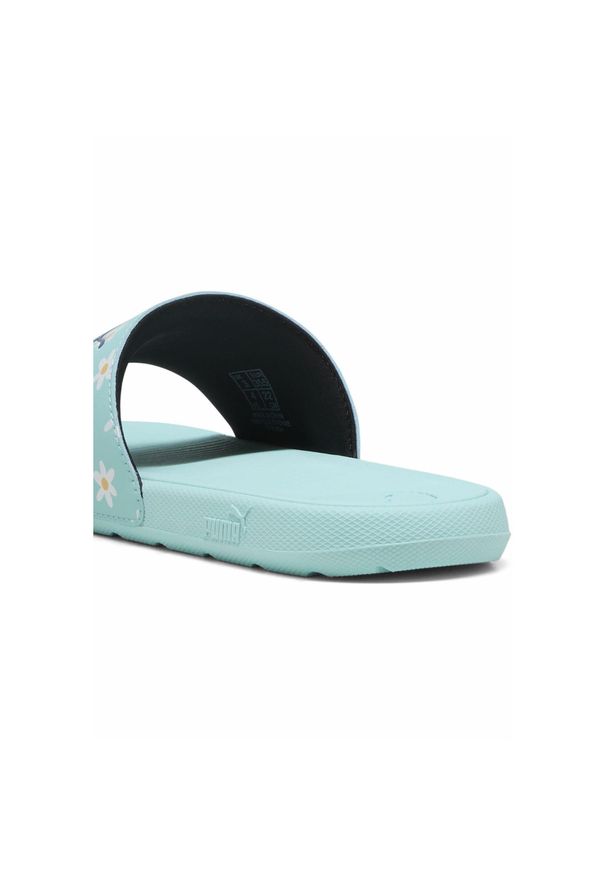 Puma - Młodzieżowe klapki Cool Cat 2.0 Daisies PUMA. Kolor: pomarańczowy, biały, wielokolorowy, niebieski. Wzór: nadruk. Styl: młodzieżowy