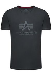 Alpha Industries T-Shirt Basic T Oildye 116515 Czarny Regular Fit. Kolor: czarny. Materiał: bawełna #5