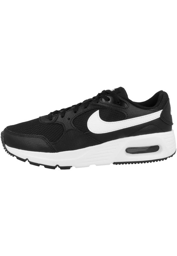 Buty do chodzenia Nike Air Max SC. Zapięcie: sznurówki. Kolor: czarny. Materiał: tkanina, materiał, skóra, syntetyk. Szerokość cholewki: normalna. Model: Nike Air Max. Sport: turystyka piesza