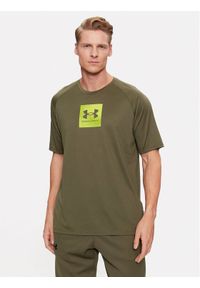 Under Armour T-Shirt Ua Tech Prt Fill Ss 1380785 Khaki Loose Fit. Kolor: brązowy. Materiał: syntetyk #1