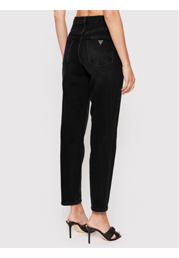 Guess Jeansy W2YA21 D4QD1 Czarny Mom Fit. Kolor: czarny