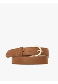 Ryłko - Rudy pasek damski. Kolor: brązowy. Materiał: skóra #1