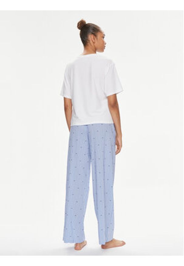 DKNY Piżama YI70008 Niebieski Regular Fit. Kolor: niebieski. Materiał: bawełna, wiskoza