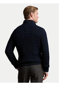 Polo Ralph Lauren Sweter 710810841001 Granatowy Regular Fit. Typ kołnierza: polo. Kolor: niebieski. Materiał: bawełna #5
