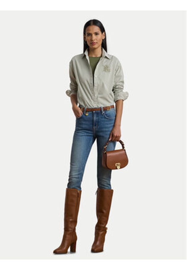 Lauren Ralph Lauren - LAUREN RALPH LAUREN Koszula 200963670001 Zielony Relaxed Fit. Kolor: zielony. Materiał: bawełna