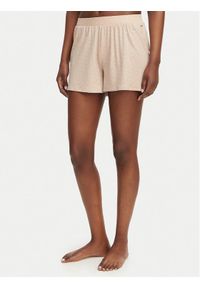 BOSS Szorty piżamowe 50561055 Beżowy Regular Fit. Kolor: beżowy. Materiał: lyocell #1